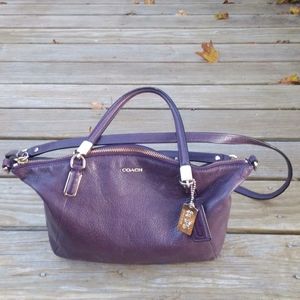Vintage Coach Purple Crossbody Hand Bag